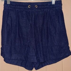Zenana Outfitters High Waist Navy Shorts